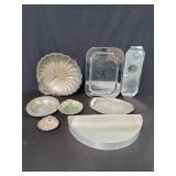 Group of silver plate and aluminum trays
