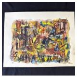 Vintage P. Resnack signed watercolor painting