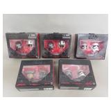 Five "Star Wars" Titanium series die-cast helmets