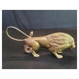Brass lion figure