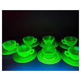 1930s uranium glass Block Optic Anchor Hocking