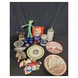 Group of miscellaneous matches, ceramic plates,
