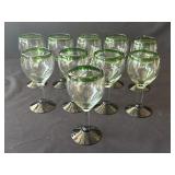 Lot of hand blown wine glasses