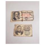 1875 50 Fifty Cent bill and United States
