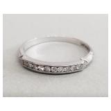 Platinum and diamond ring