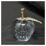 Art glass apple paper weight