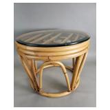 Vintage bentwood rattan cocktail table