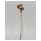 14k gold and pearl stick pin