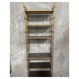 Vintage gilt iron bookcase