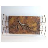 Abstract Shiva design copper wall panel