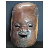 Large African carved wood wall mask
