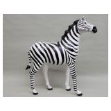 Vintage large leather wrapped zebra sculpture