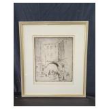 Pencil signed etching
