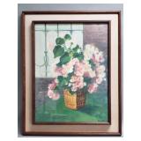 Signed Pilar Teaque still life painting