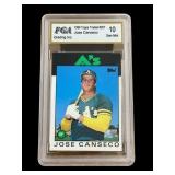 1986 Topps traded Jose Canseco rookie graded 10