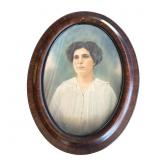 Antique oval framed portrait