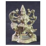 Vintage Durga brass figure
