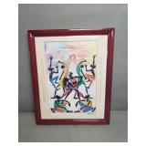 Signed mixed media "I Love Haiti" the back of
