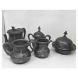 Quadruple plated tea set
