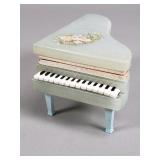 Vintage Italian alabaster grand piano trinket box