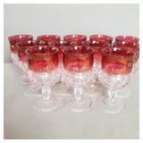 12 Tiffan Franciscan Kings Crown-style ruby red