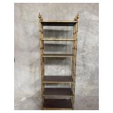 Vintage gilt iron bookcase