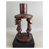 Primitave handcarved wood sculpture on