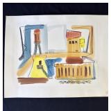 Vintage P. Resnack signed watercolor painting