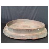 Vintage African large carved wood bowl