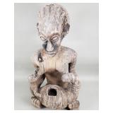 Yorba-style wooden maternity statue from Nigeria