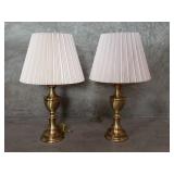 Pair of vintage Stiffel brass lamps. Tested-fully