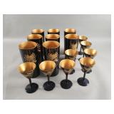 Group of vintage Japanese lacquer tumblers and