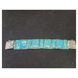 Reynetsa Leland sterling silver and opal bracelet