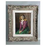 Signed W.R.Shulgold oil on board "Girl In Gold
