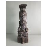 Vintage African carved wood sculpture
