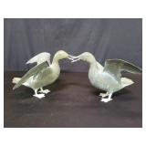 Pair of brass duck figures