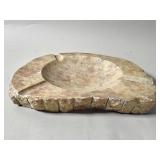 Vintage carved onyx marble stone ashtray