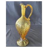 Vintage amber glass pitcher