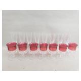 Group of crystal and glass stemware