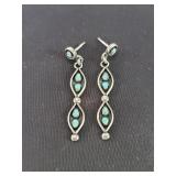 Silver and turquoise earrings