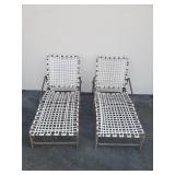 Brown Jordan style aluminum chaise lounge chairs