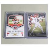 Pair of Joe Barrow football cards. Playbook