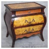 Vintage bombe-style mahogany chest