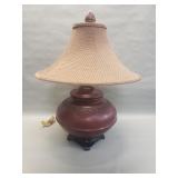 Ceramic lidded ginger jar lamp