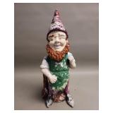 Vintage cement garden gnome statue