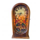 Vintage wood mantle clock