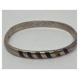 Vintage sterling silver inlaid with amber