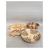 Group of hand woven bowls