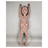 Vintage carved wood hand painted figurine