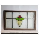Victorian stained leaded glass panel